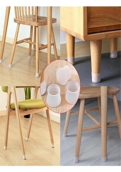 Masa Sandalye Ayak Koruyucu, Sandalye Çorabı, Sandalye Sürtünme Ses Önleyici Silikon, 12 modelleri