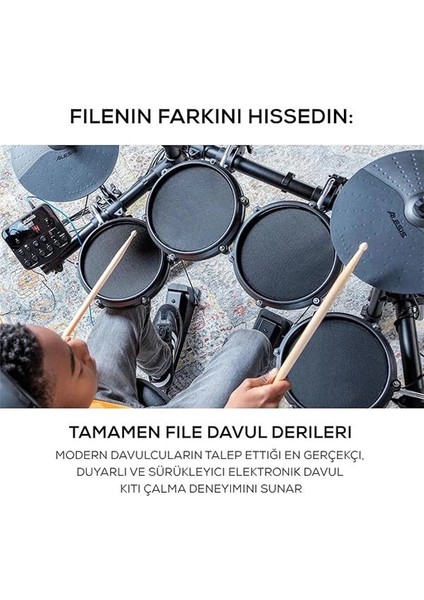 Turbo Mesh Kit - Elektronik Davul Seti, Dijital Bateri, Yeni Başlayanlar Için Sessiz 8 Inç fiyatları