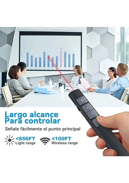Sunum Kumandası Laser Pointer Kablosuz Lazer Sunum Kalemi Tak Çalıştır Y60