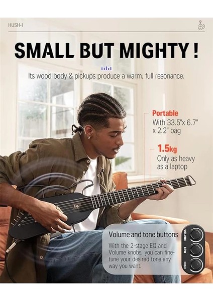 Hush-I Silent Gitar (Siyah) indirimleri