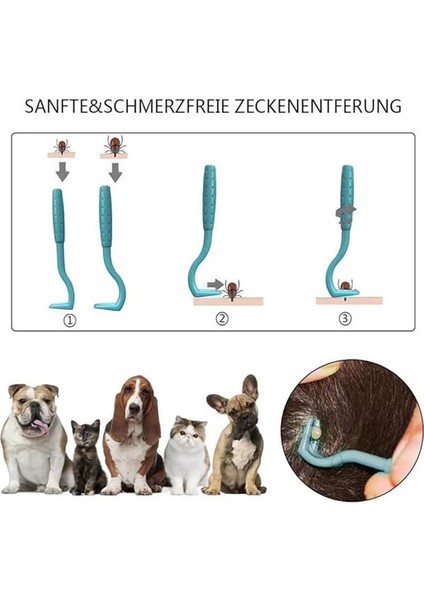 Evcil Hayvanlar Için Etkili ve Kolay Kullanım Sunan 2 Adet Kene Çıkarıcı Kanca fırsatları