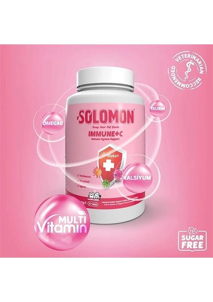 Immune+C Kedi ve Köpekler Için Bağışıklık Sistemini Destekleyici Tablet fiyatları