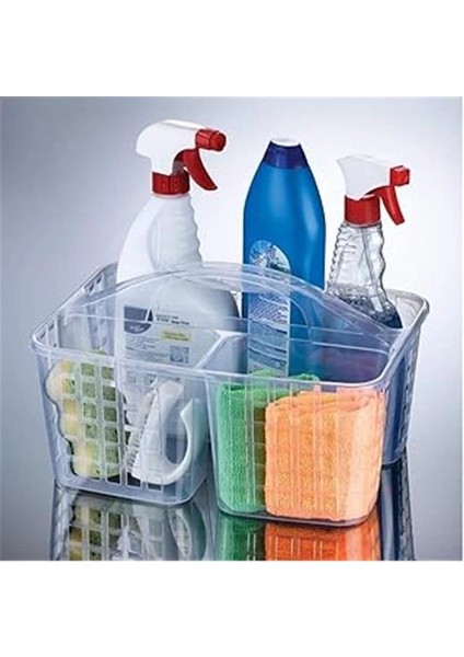 ® Mutfak ve Banyo Dolap Içi Temizlik Malzemesi Düzenleyici Sepet