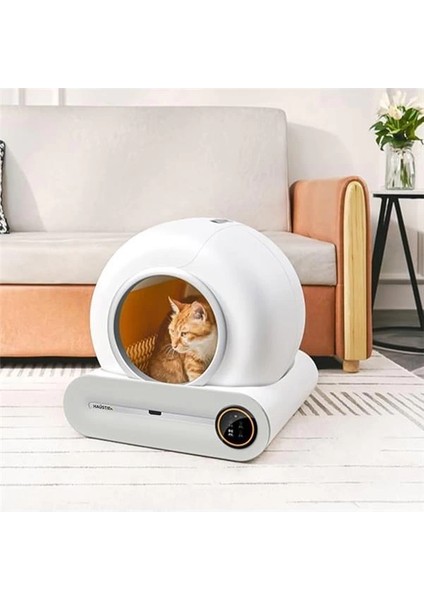 BF01 Akıllı Otomatik Kedi Tuvaleti, Uzaktan Kontrol, 65LT Hazne, 9lt Çöp Haznesi-Uv Kötü fırsatları