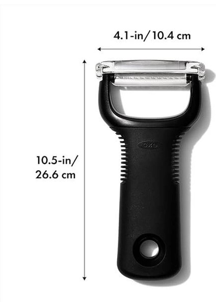 Good Grips Paslanmaz Çelikten Jülyen Şeritler Için Soyucu, Siyah
