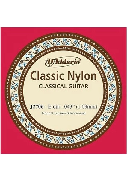 D'addario J2706 Klasik Gitar Tek Teli, Classic Nylon, Normal Tension fiyatları
