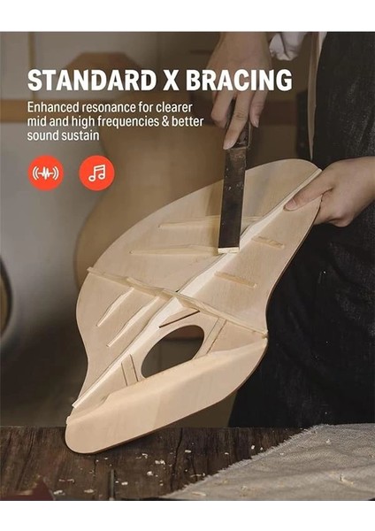 Dag-1cb Dreadnought Akustik Gitar Seti (Siyah) fırsatları