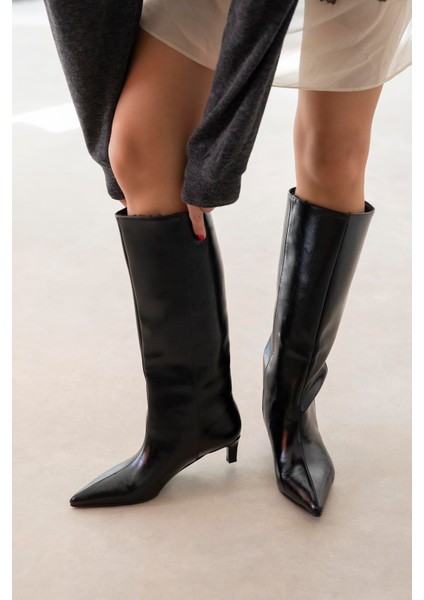 Hope Kırışık Deri Çizme Siyah fiyatları