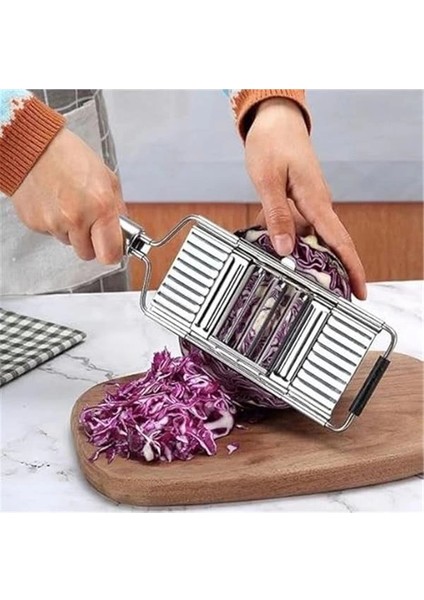 Ayarlanabilir 3 Farklı Başlıklı Tutmalı Sebze Dilimleyici Peynir Rendeleyici Aparat