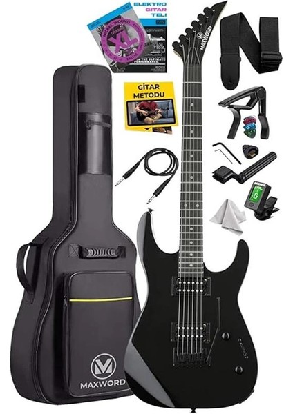 Grade Black Rosewood Klavye Hh Yüksek Kaliteli Elektro Gitar