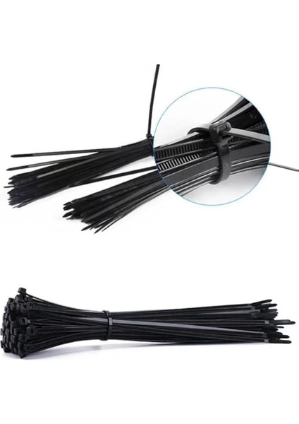 Zenith 3,6X200 Siyah Kablo Bağı & Plastik Kelepçe & Cırt Kelepçe 100 Adet (Paket) modelleri