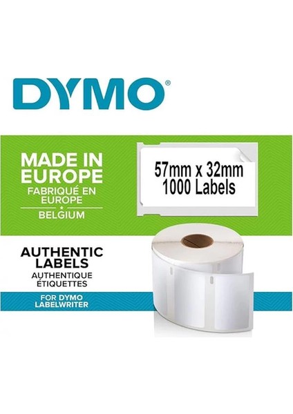 Lw 1154 Etiket Muadil 32 mm x 57 mm 1000 Adet Etiket LW-450