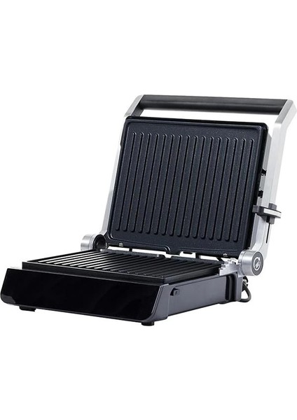 Grilliant 1343H Cam Yüzeyli, 5 Hazır Programlı, Döküm Plakalı, LED Ekranlı Konuşan Tost