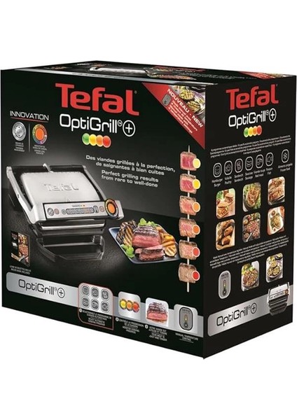 Optigrill+ 4 Porsiyon Kapasiteli 2000 Watt 6 Programlı Barbekü Izgara ve Tost Makinesi - Inox modelleri