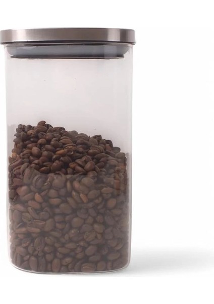 1400ML Sızdırmaz Vakumlu Metal Kapaklı Borosilikat Cam Kavanoz – Hava Geçirmez & Dayanıklı