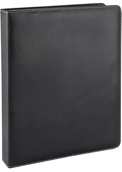 534S A4 Suni Deri Sırt 4 cm 2 Halkalı Elite Klasör, Siyah, A4 fırsatları