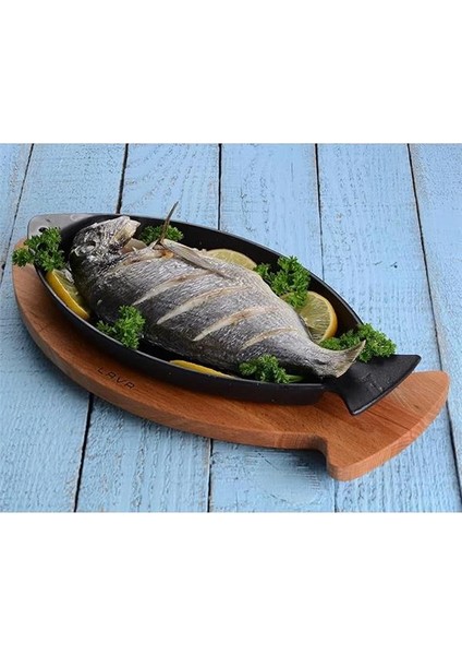 Döküm Balık Tavası, Balık Formlu, Kulplu, 20X32CM indirimleri