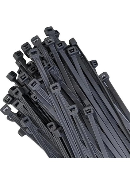 100 Adet Siyah Elektrik Kablosu Kablo Bağı Klips Plastik Kelepçe Cırt Cırt Kelepçe 37 Cm-3.6 mm