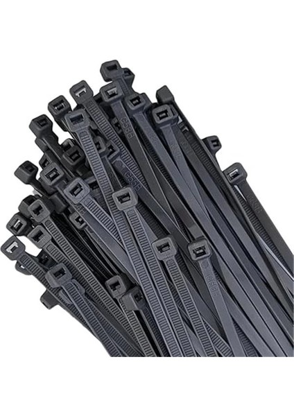 100 Adet Siyah Elektrik Kablosu Kablo Bağı Klips Plastik Kelepçe Cırt Cırt Kelepçe 37 Cm-3.6 mm fiyatları