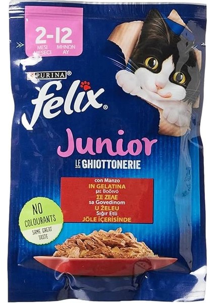 Yavru Sığır Etli Kedi Yaş Mama (26 x 85 Gr) fırsatları