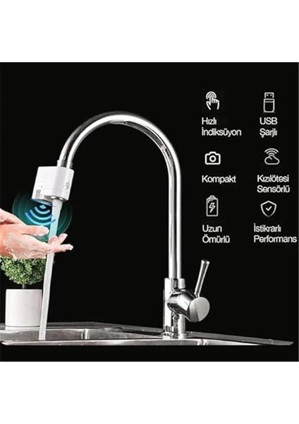 Polham Otomatik Sensörlü Su Tasarruflu Musluk Başlığı, Kızılötesi Sensörlü, Tüm