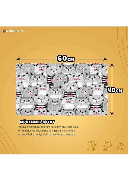 Mama ve Su Evcil Hayvan Beslenme Matı, Kolay Temizlenen Emici Su Geçirmez Kumaş, Küçük Orta fiyatları