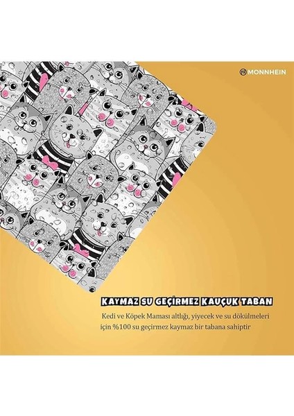 Mama ve Su Evcil Hayvan Beslenme Matı, Kolay Temizlenen Emici Su Geçirmez Kumaş, Küçük Orta modelleri