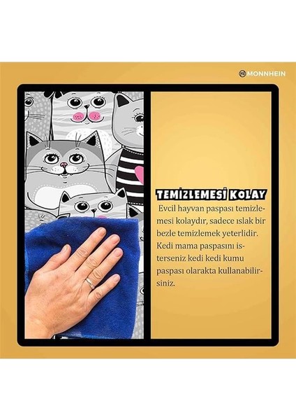 Mama ve Su Evcil Hayvan Beslenme Matı, Kolay Temizlenen Emici Su Geçirmez Kumaş, Küçük Orta fırsatları