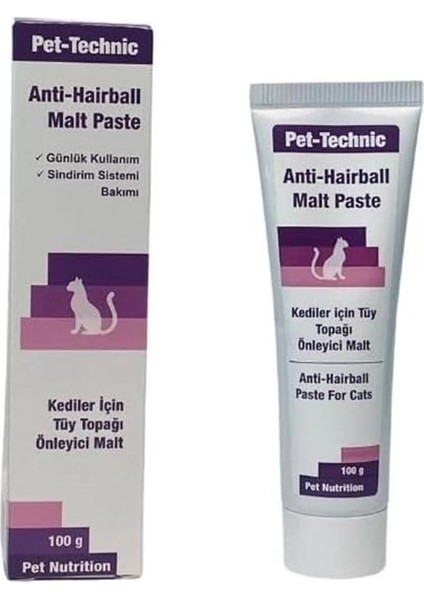 Pet-Technic Anti Hairball Malt Paste – Kediler Için Malt Bazlı Tüy Yumağı Önleyici Takviye Macunu – modelleri