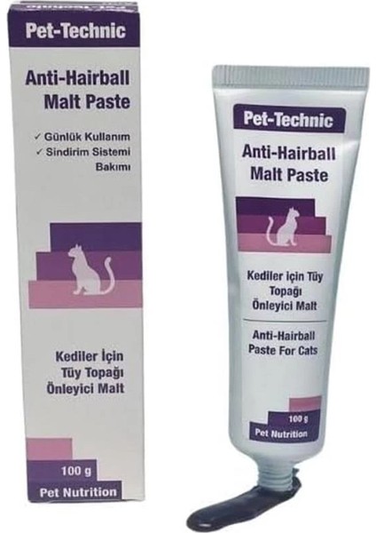 Pet-Technic Anti Hairball Malt Paste – Kediler Için Malt Bazlı Tüy Yumağı Önleyici Takviye Macunu – fırsatları