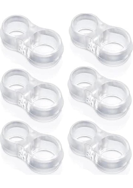 Plastik 6'lı Kapı Kolu Pencere Stoperi, Kapı Arkası Duvar Koruyucu Tampon, Silikon