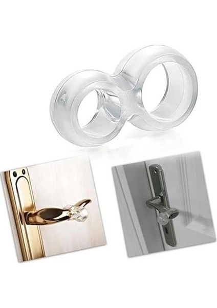 Plastik 6'lı Kapı Kolu Pencere Stoperi, Kapı Arkası Duvar Koruyucu Tampon, Silikon