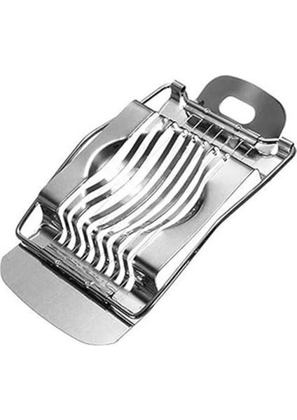 Paslanmaz Çelik Yumurta Dilimleyici, Pratik Mutfak Aleti, 15X9 cm