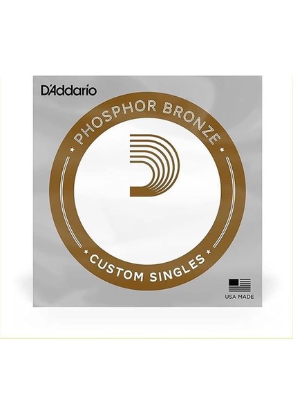 D'addario PB023 Akustik Tek Tel, Paket, (Sol), Phosphor Bronze