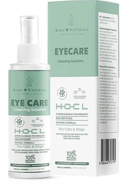 Göz Temizleme Solüsyonu, Alerji Kızarıklık Gözyaşı Lekesi Bakımı, Kedi ve Köpek, 75 ml