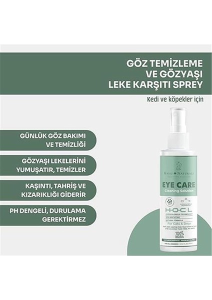 Göz Temizleme Solüsyonu, Alerji Kızarıklık Gözyaşı Lekesi Bakımı, Kedi ve Köpek, 75 ml