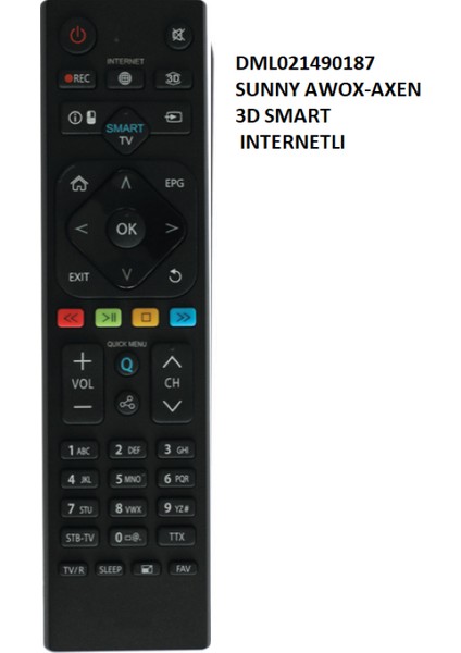 3D Smart Internetli LCD Tv Kumanda