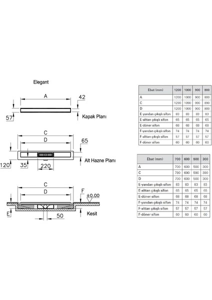 59980233000 DK100 060 Elegant Mat Yandan S H:80 fiyatları