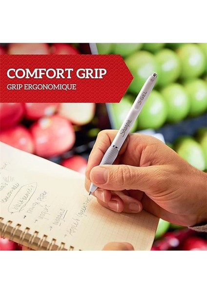 S-Gel Jel Kalem 0.7 mm Uç, Buz Mavisi & Beyaz Inci 4'lü Paket, Siyah & Mavi Mürekkep indirimleri