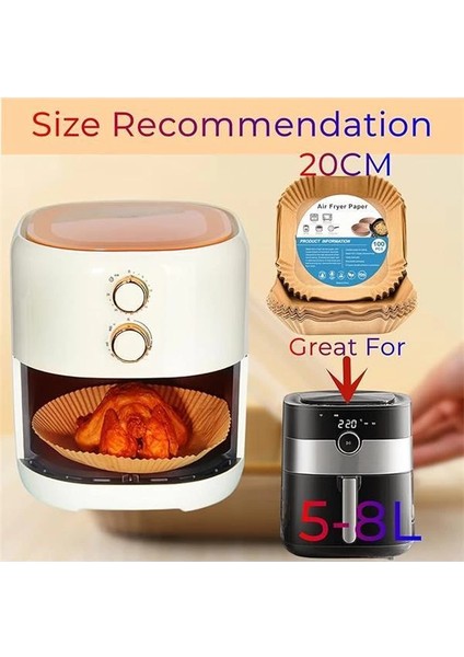 Sıcak Hava Fritözleri Için Fırın Kağıdı, 100 Adet Airfryer Pişirme Kağıdı, Yapışmaz, Yağa fiyatları