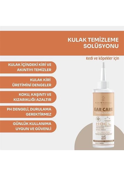 Kulak Temizleme Solüsyonu, Kir Kaşıntı Koku Önleyici, Kedi ve Köpek, 75 ml