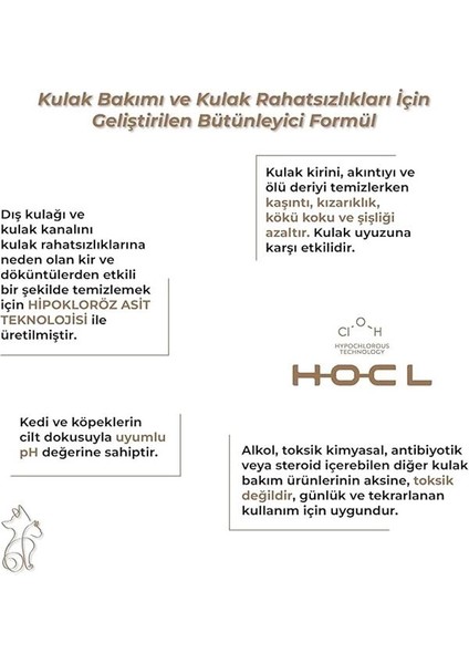 Kulak Temizleme Solüsyonu, Kir Kaşıntı Koku Önleyici, Kedi ve Köpek, 75 ml fiyatları