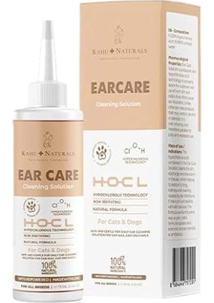 Kulak Temizleme Solüsyonu, Kir Kaşıntı Koku Önleyici, Kedi ve Köpek, 75 ml