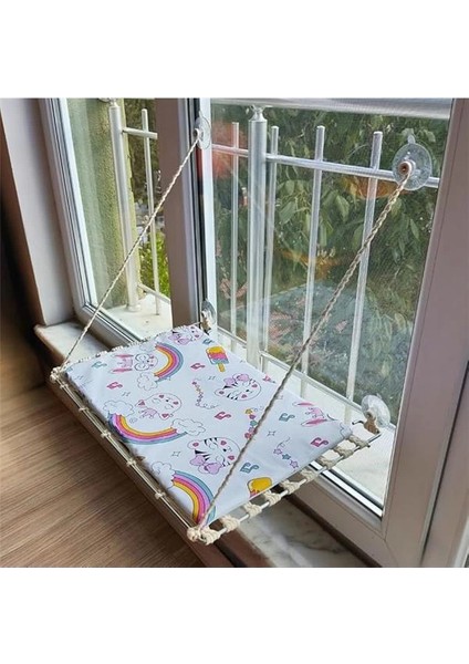 Makrome Vantuzlu Sade Cam Kedi Yatağı, Pamuklu Matlı modelleri