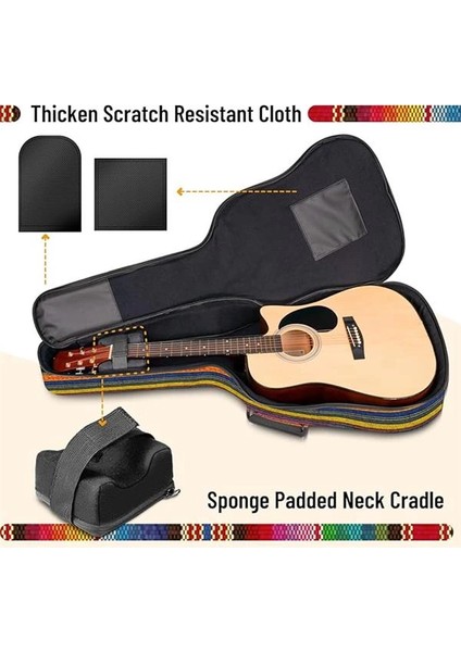 CY0186 Bohemian 15.6mm Gig Bag Dolgulu Su Geçirmez Gitar Çantası indirimleri