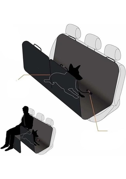 Oto Araba Arka Koltuk Koruma Kılıfı Örtüsü Araç Kedi Köpek Minderi Araç Köpek Yatağı