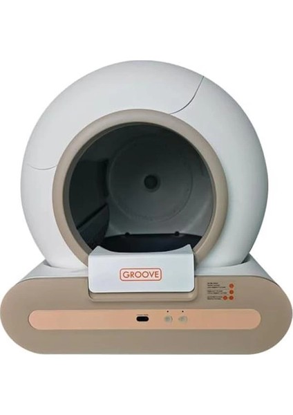 Ti+ Wi-Fi Akıllı Kedi Tuvaleti, 65L Kapasite, 9l Çöp Torbası, 1-8 kg Kediler Için, Kahverengi