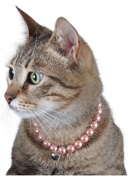 X-Perk Kedi Köpek Zilli Inci Boyun Tasması
