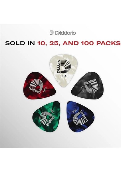 Planet Waves Assorted Pearl Celluloid 25LI Paket Pena (Medium) indirimleri