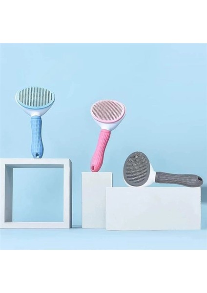 Kedi Köpek Tarağı Tüy Temizleme Otomatik Temizlenen Tüy Tarağı Kendi Kendini Temizleyen Masaj